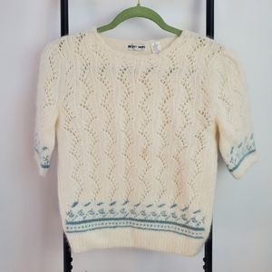 Vintage Exit Shops sweater knit top lambswool angora blend size M Y2K Grunge